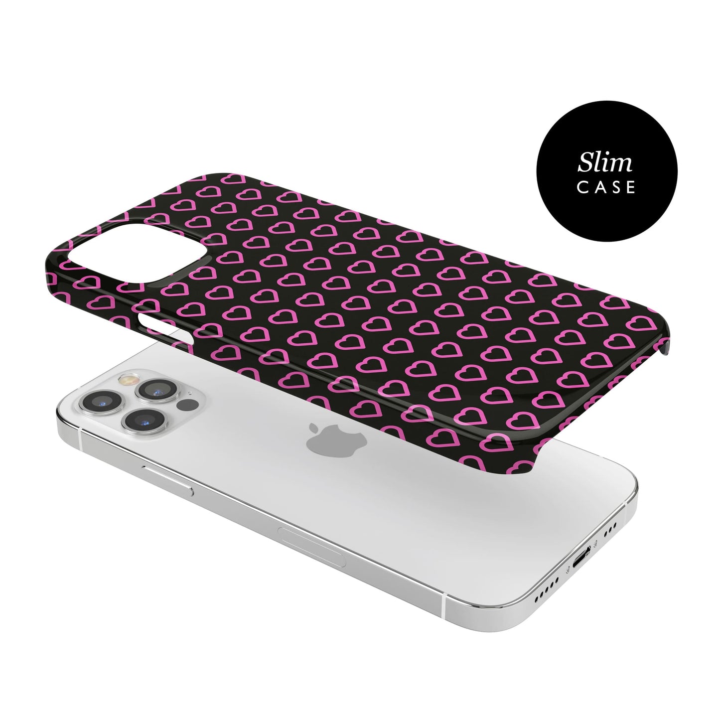 Black and Pink Hearts Personalised Case  Phone Case