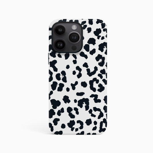 Black and White Leopard Print Pattern Case iPhone 16 Pro Phone Case