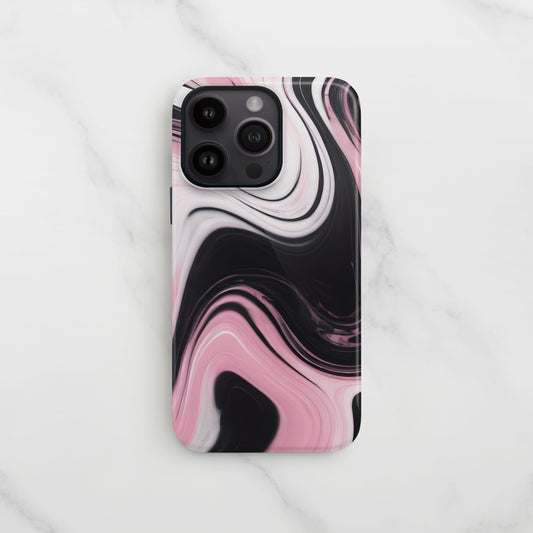 Black and Pink Swirl Print Case