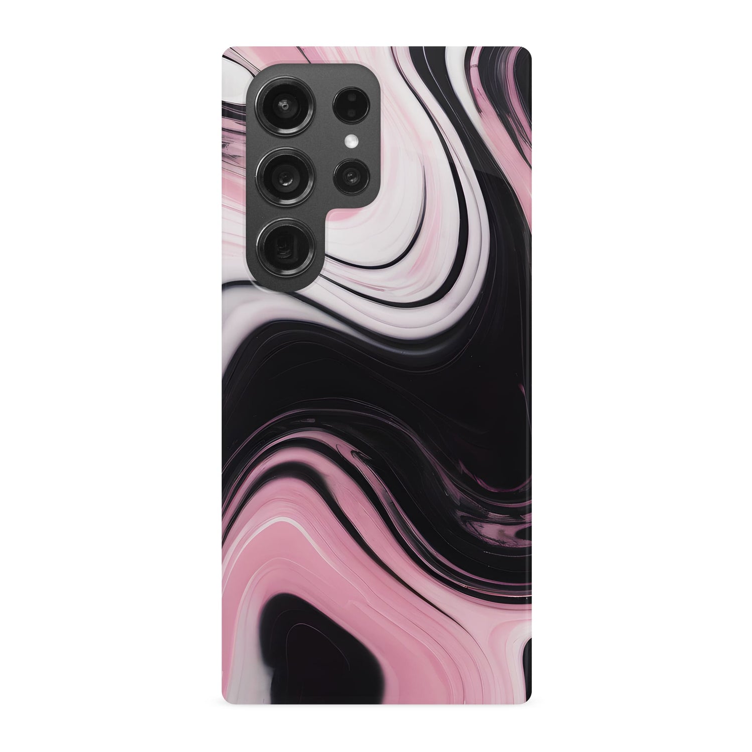 Black and Pink Swirl Print Case Samsung Galaxy S23 Ultra Phone Case