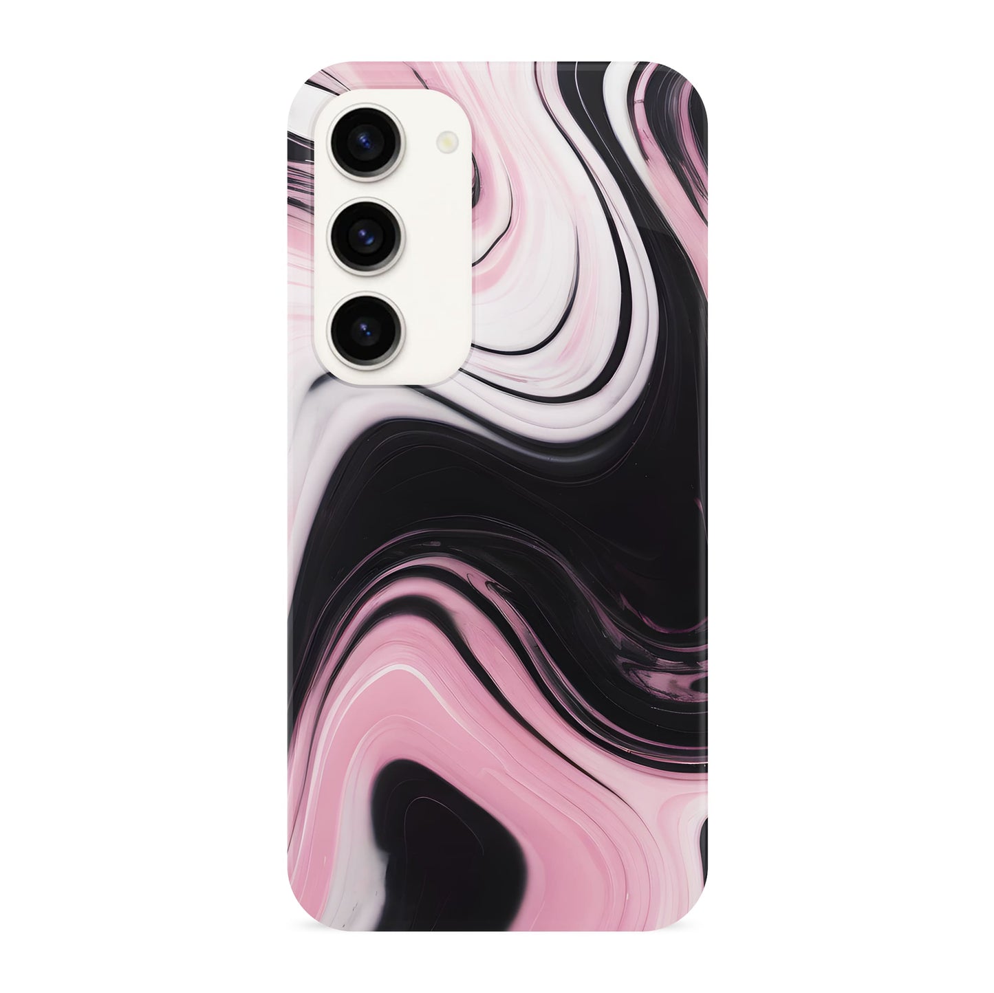 Black and Pink Swirl Print Case Samsung Galaxy S23 Phone Case