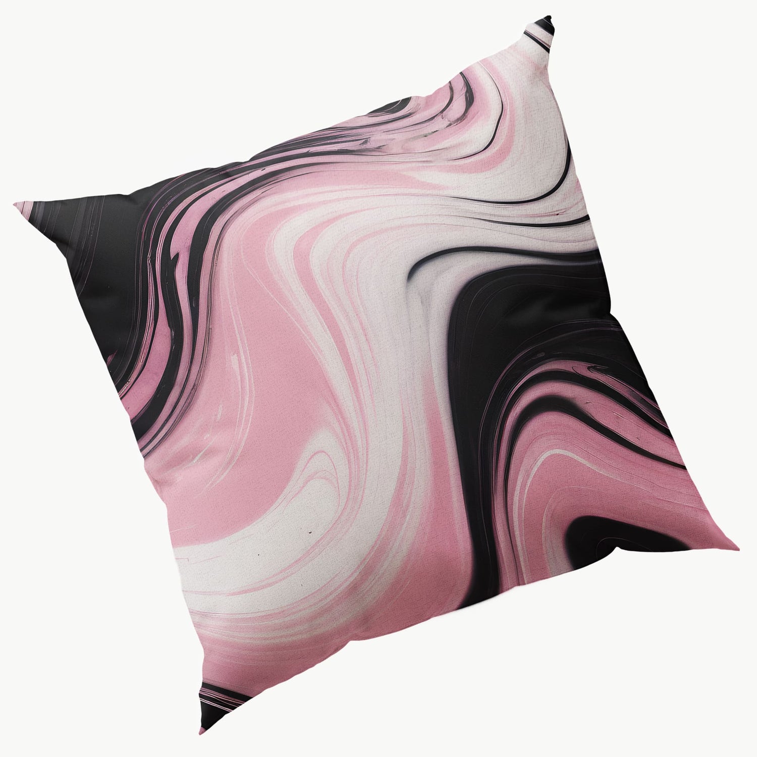 Pink and Black Marble Print 45cm Cushion  Cushion