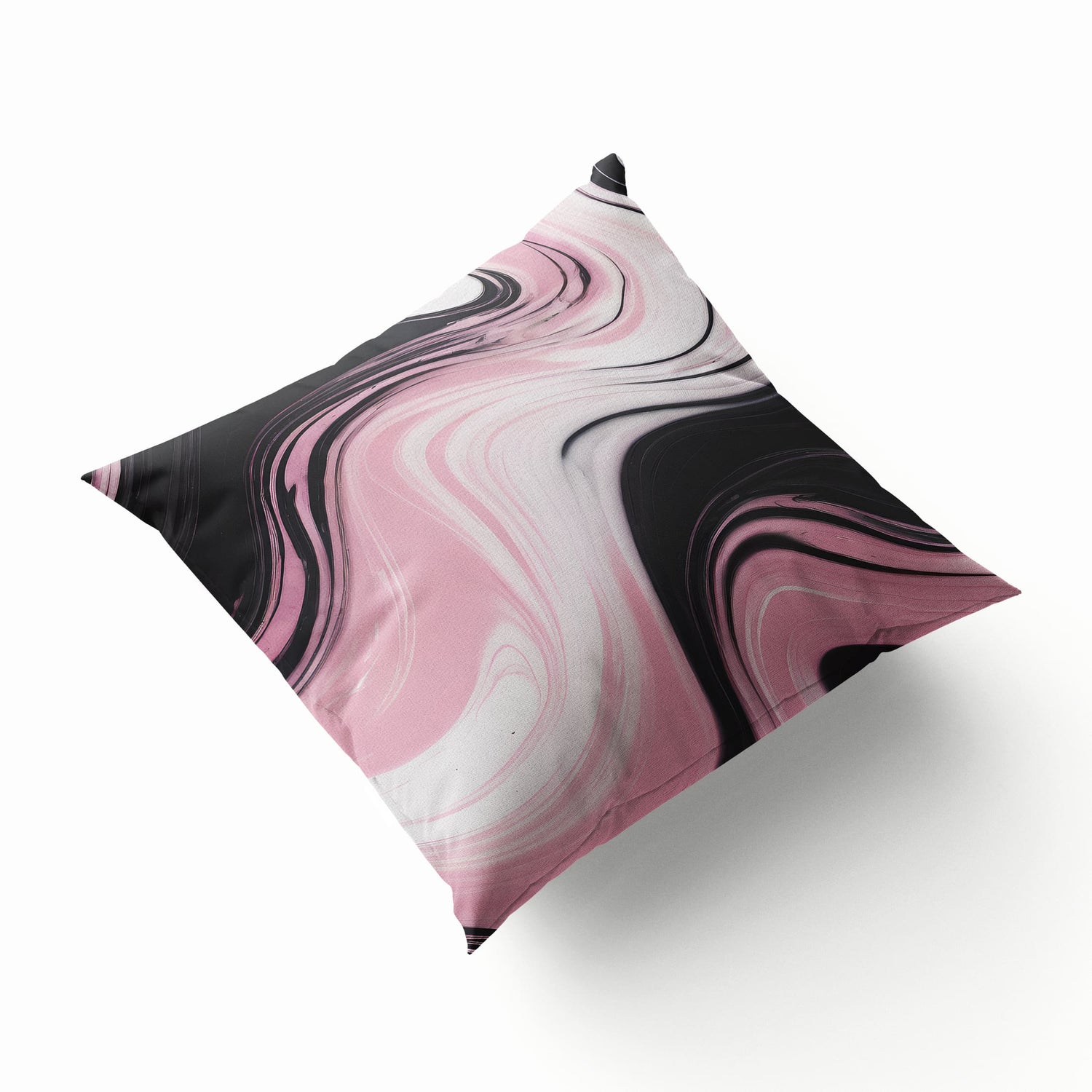 Pink and Black Marble Print 45cm Cushion  Cushion