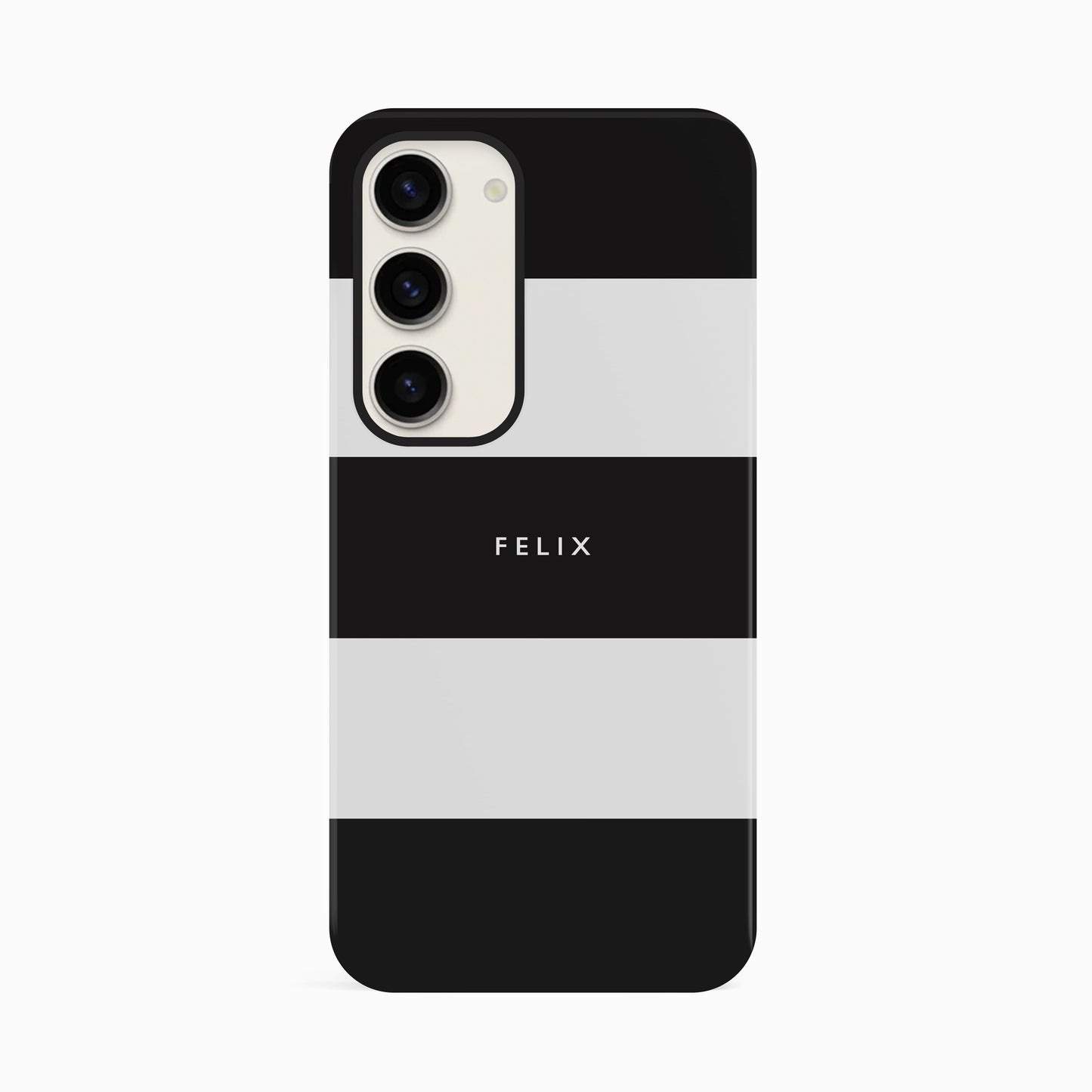 Black Stripes Personalised Text Case Phone Case