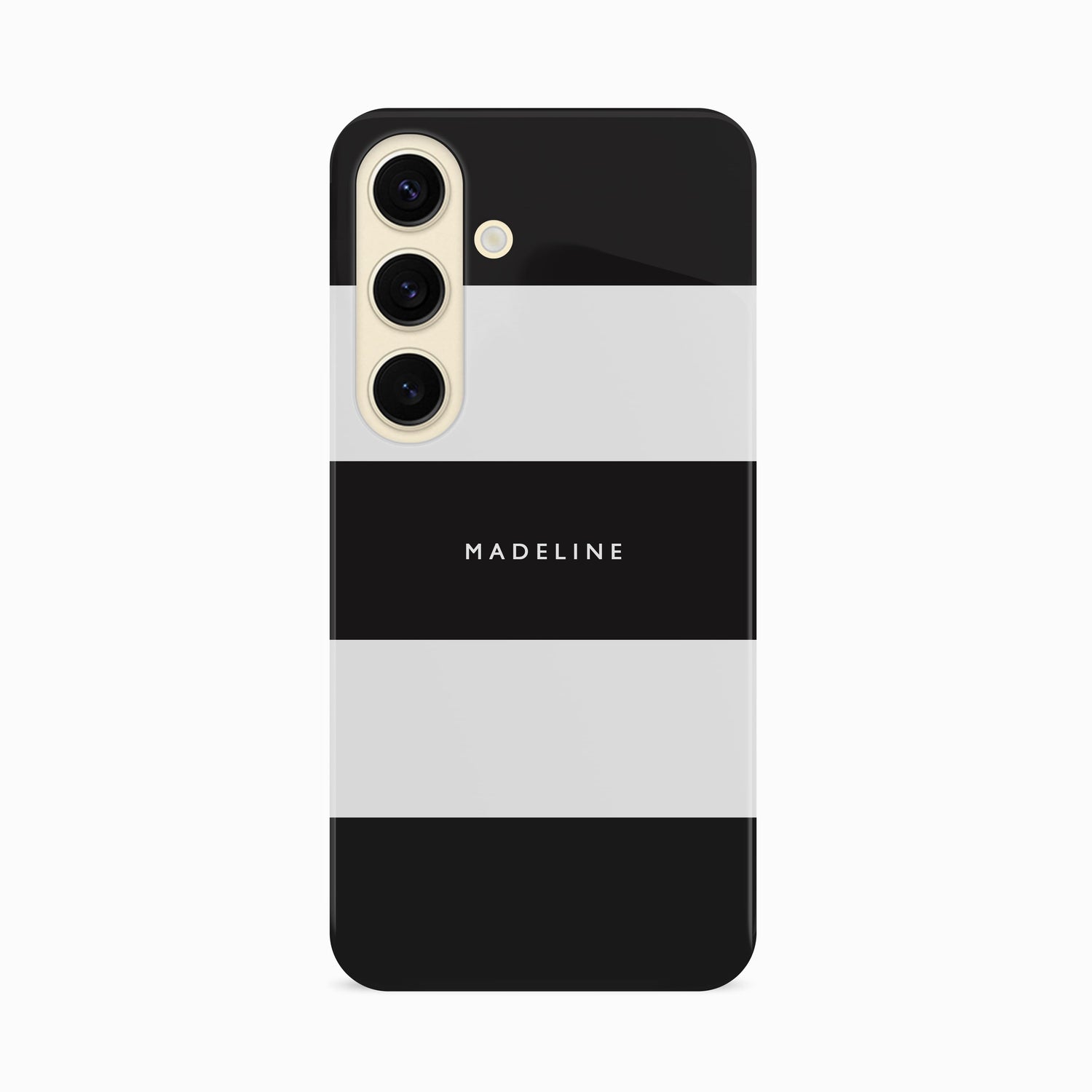 Black Stripes Personalised Text Case Phone Case