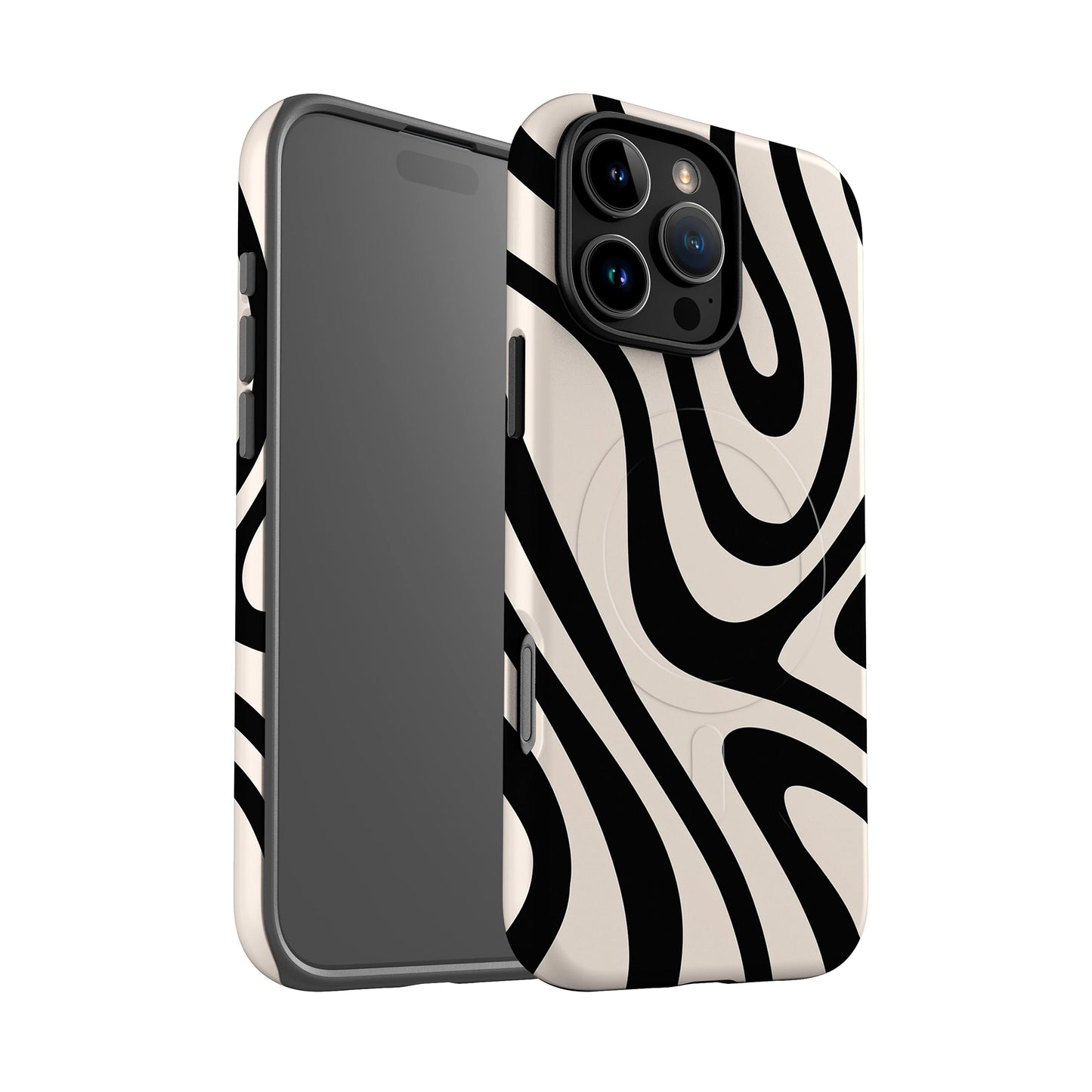 Black Cream Swirl Magsafe Case