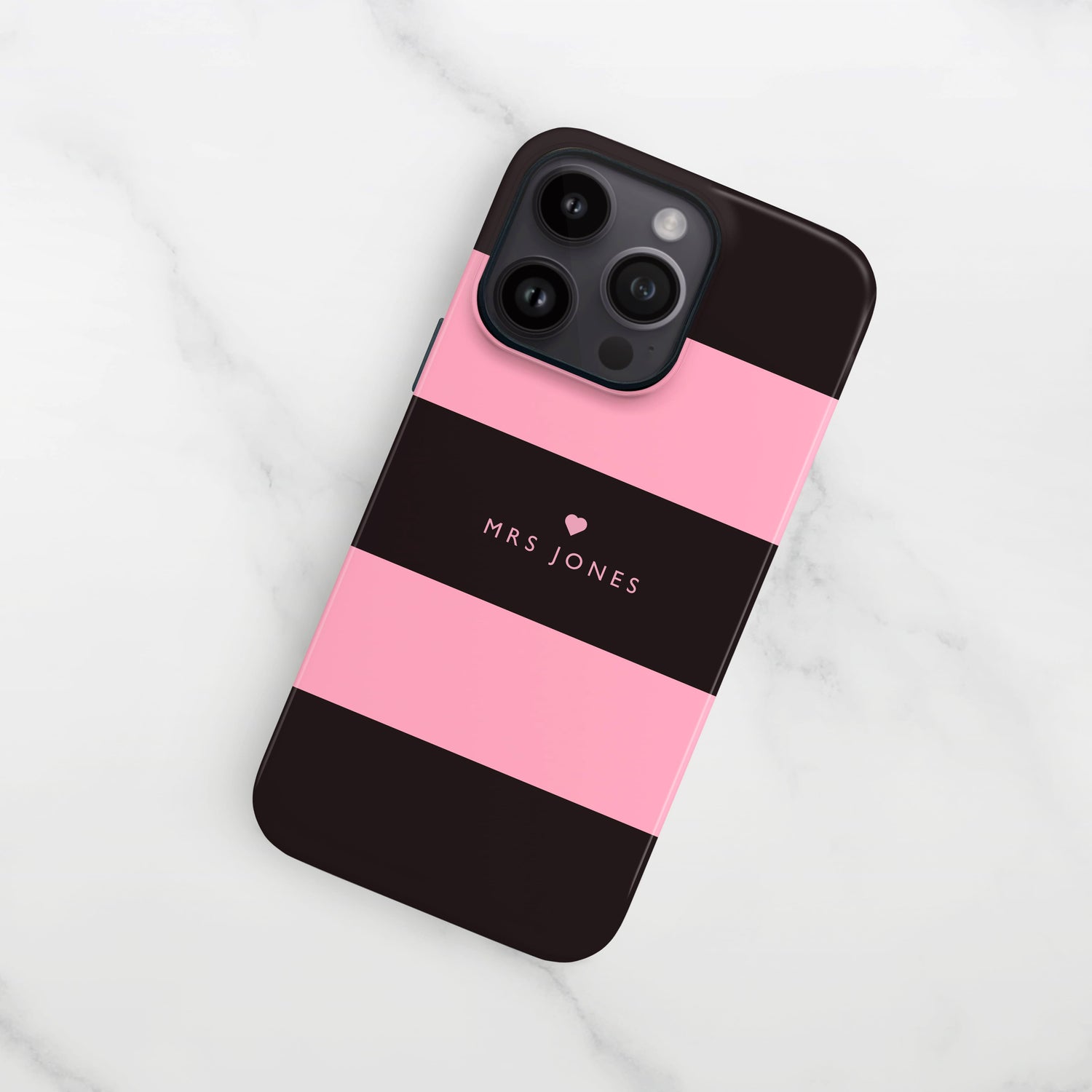 Custom Pink And Black Stripes Case  Phone Case