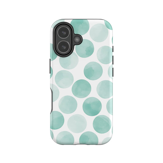 Abstract Blue Polka Dot Print Case iPhone 17 Phone Case