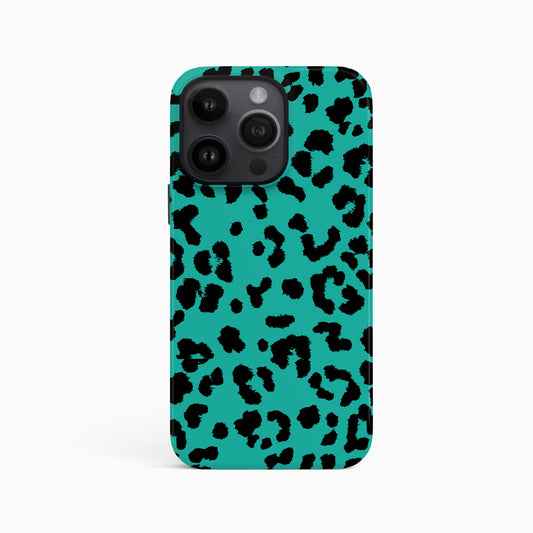 Blue And Black Leopard Print Pattern Case iPhone 16 Pro Phone Case