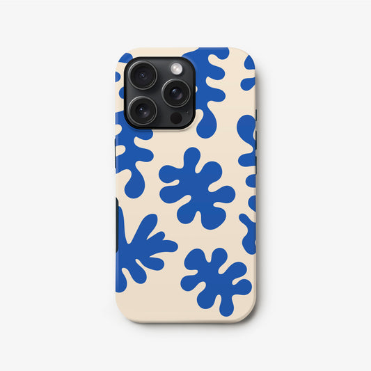 Blue Cream Abstract Matisse Pattern Case iPhone 16 Phone Case
