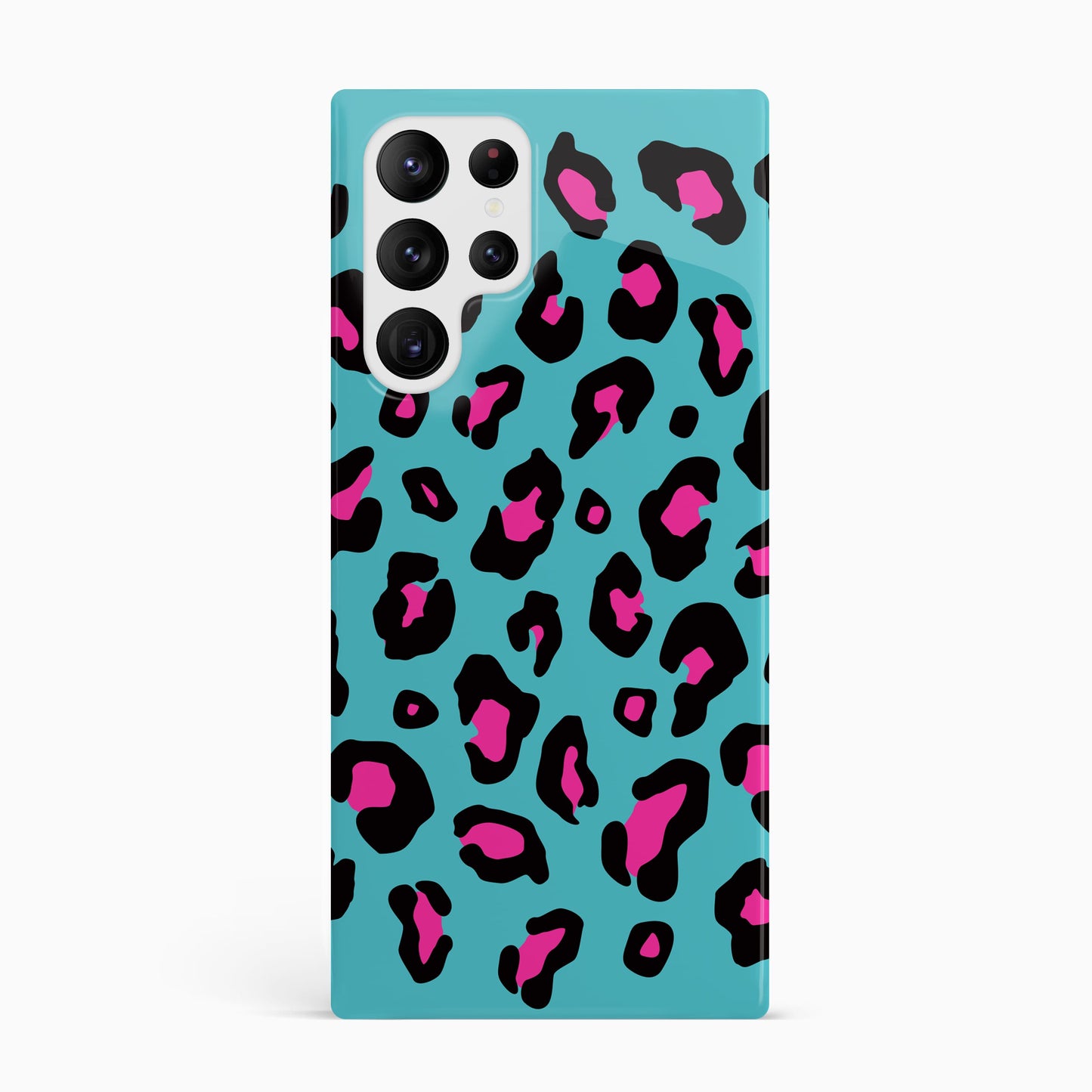 Blue and Pink Leopard Spots Case Samsung Galaxy S23 Ultra Phone Case