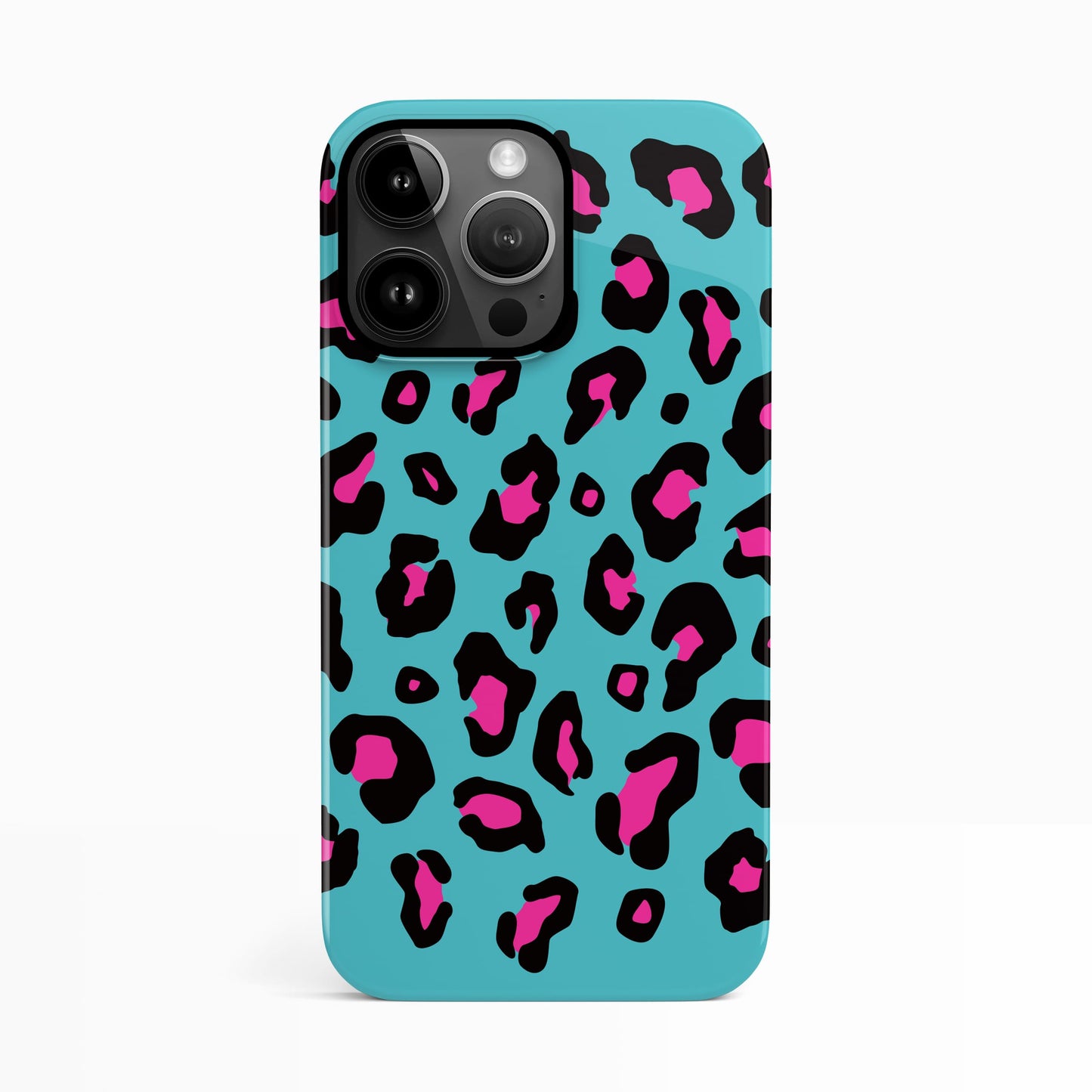 Blue and Pink Leopard Spots Case iPhone 14 Phone Case
