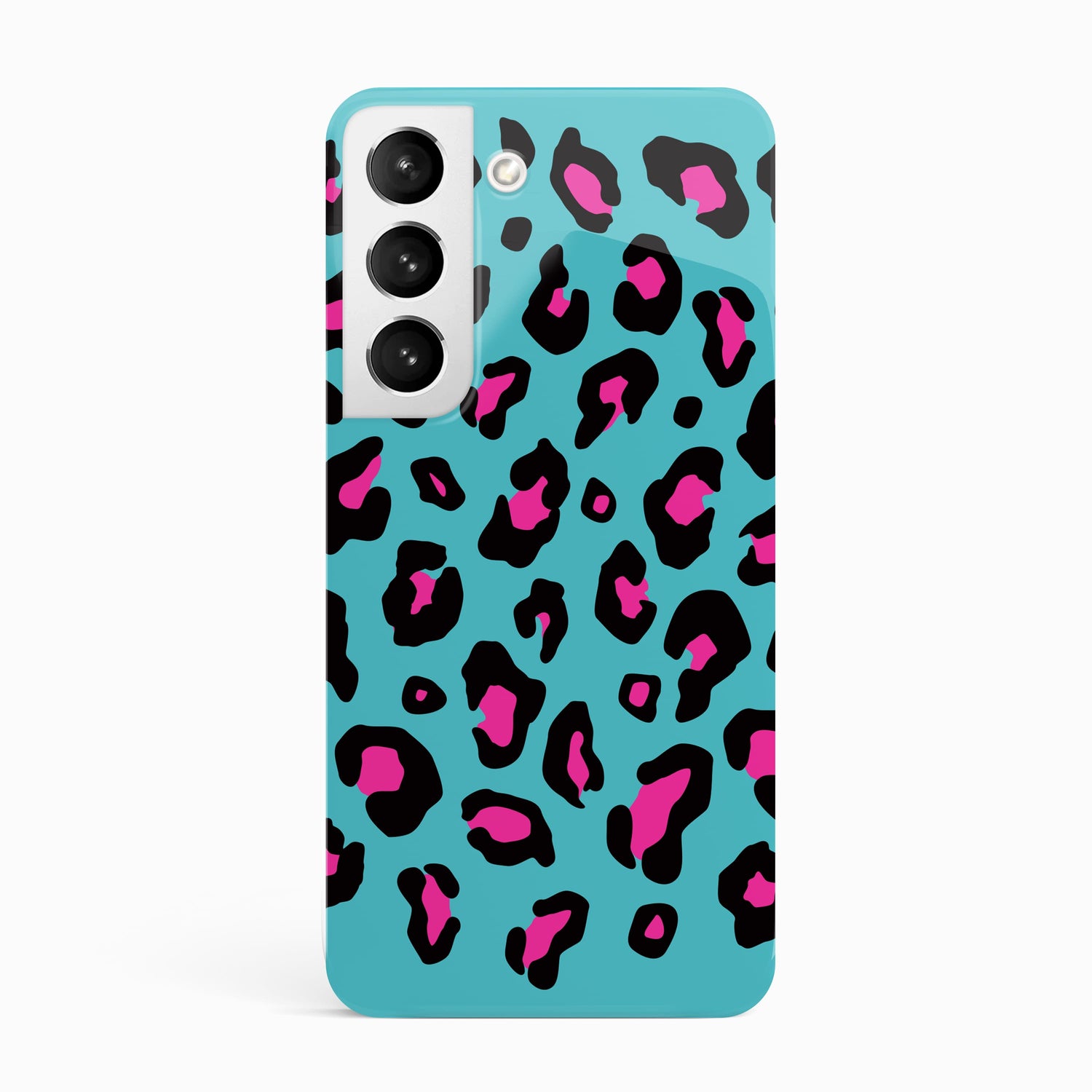 Blue and Pink Leopard Spots Case Samsung Galaxy S23 Phone Case