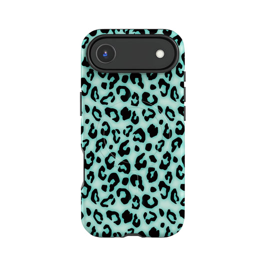 Blue Blush Leopard Print Magsafe Case
