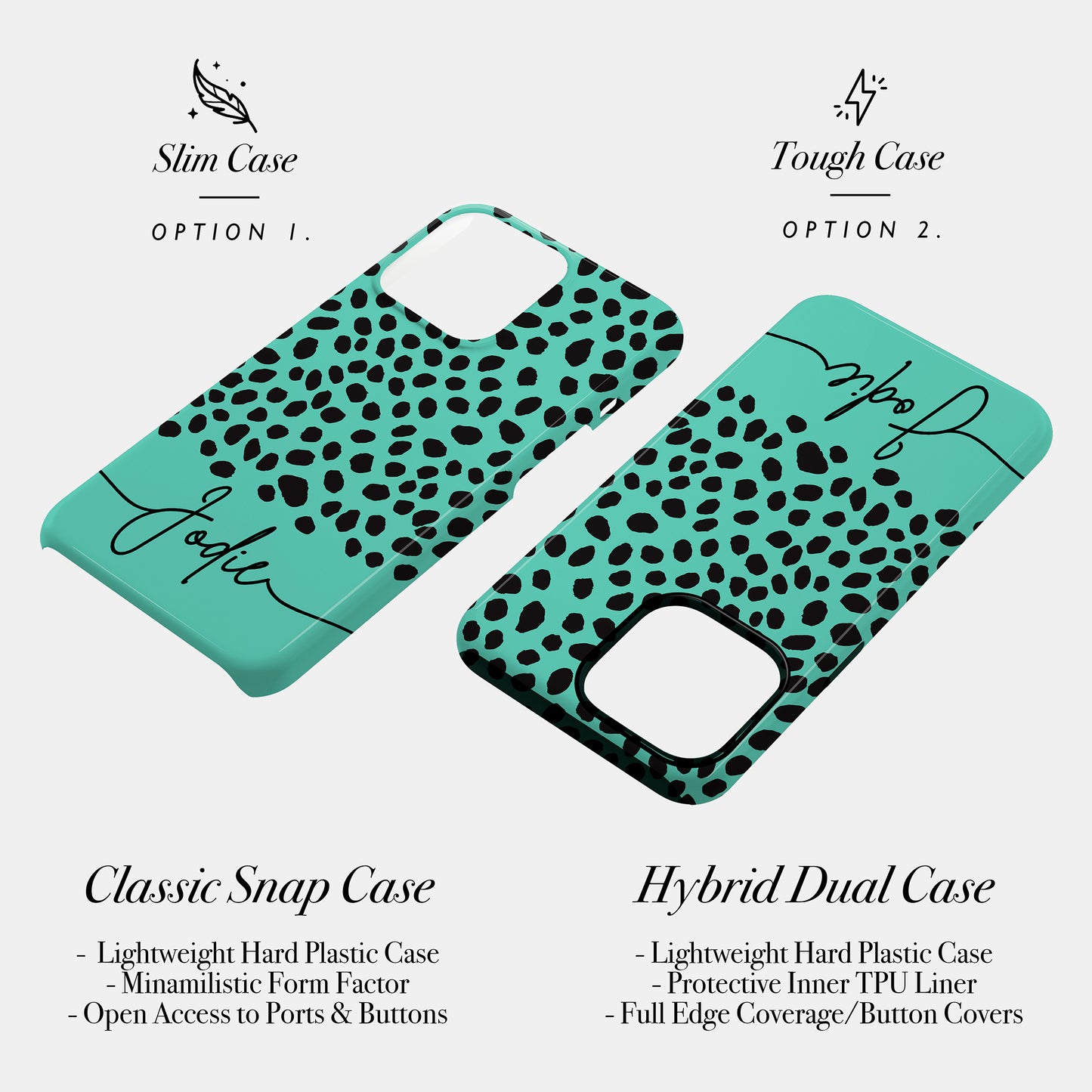 Personalised Blue Cheetah Print Case