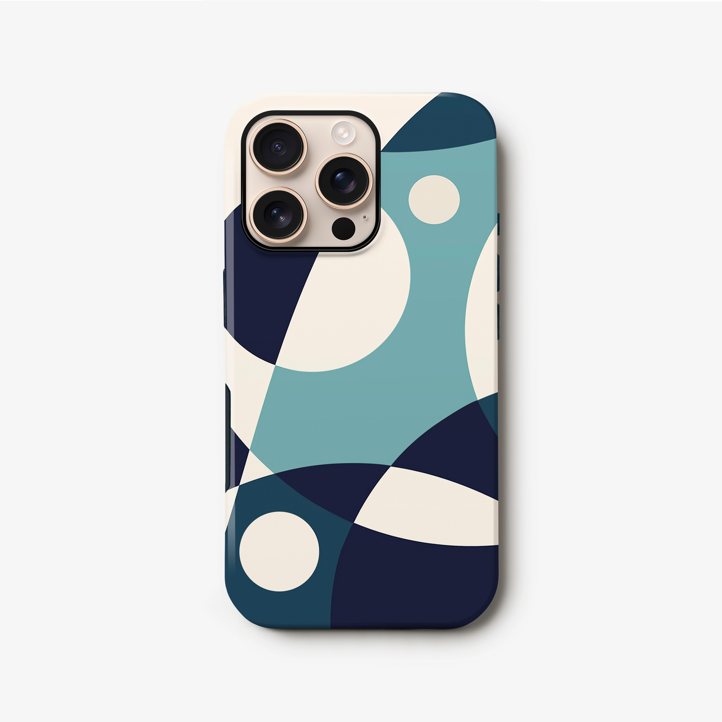 Blue Horizon Abstract Colour Block Case iPhone 16 Phone Case