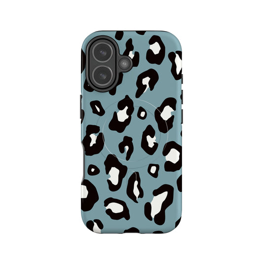 Muted Blue Leopard Print Magsafe Case