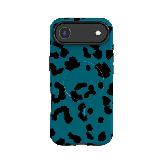 Blue Leopard Print Magsafe Case