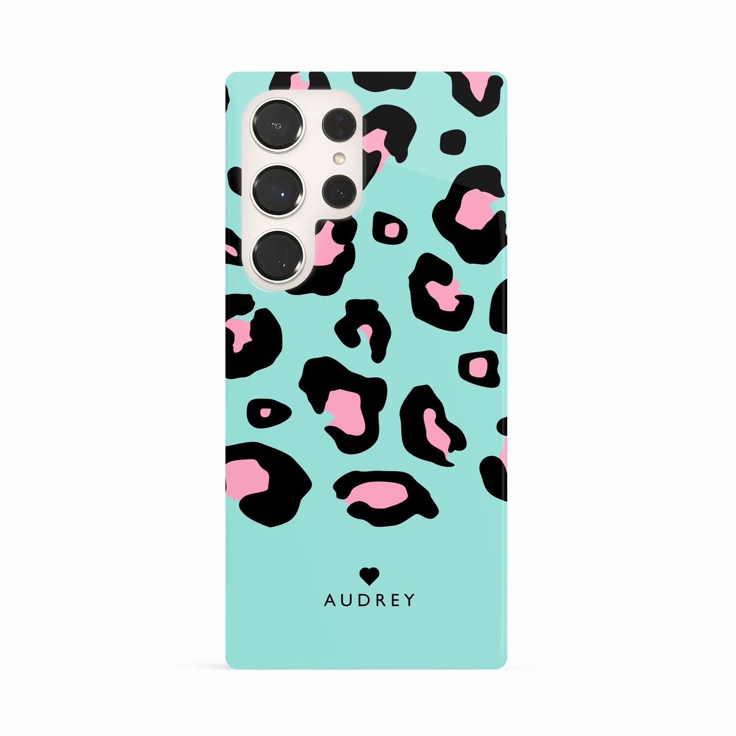 Blue Ice Personalised Leopard Print Case Samsung Galaxy S23 Ultra Phone Case