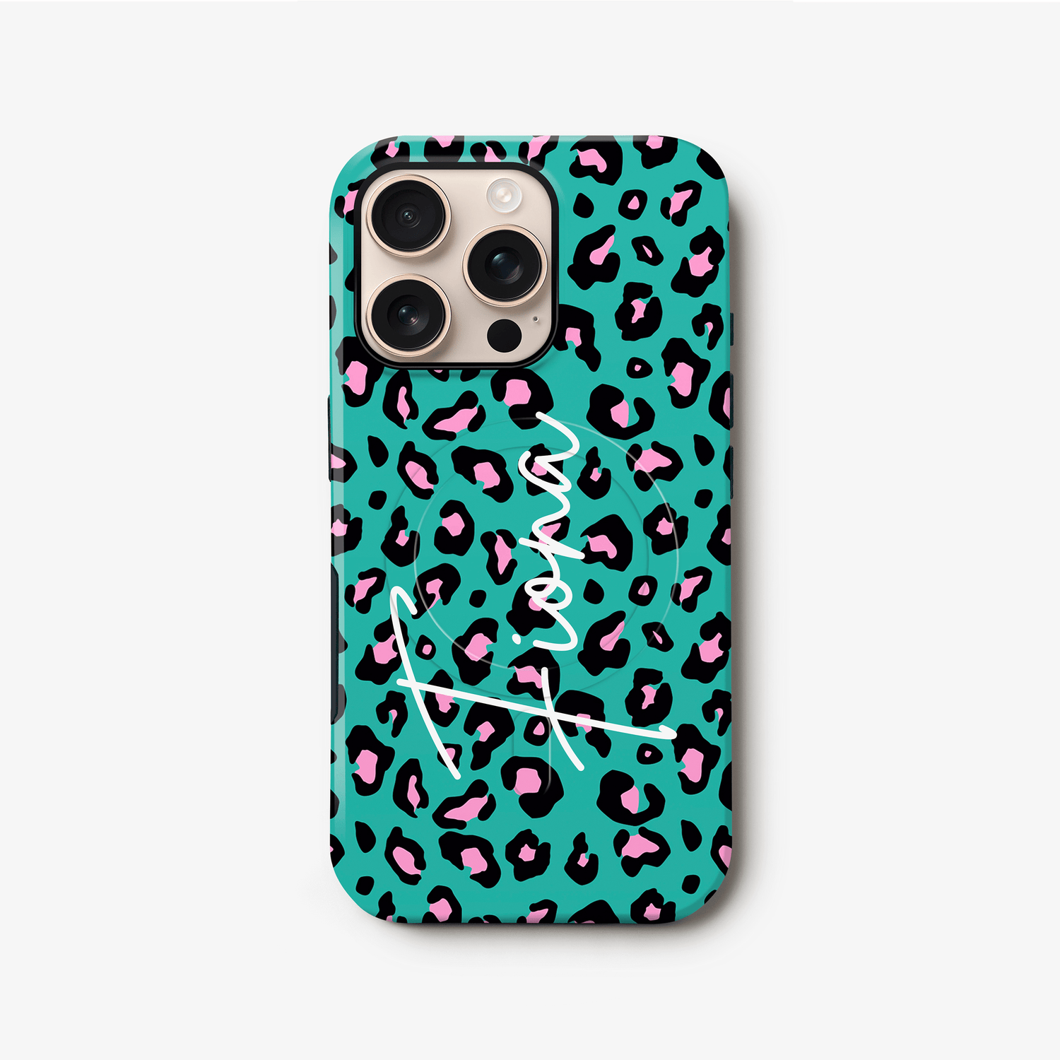 Custom Micro Leopard Print Magsafe Case iPhone 16 Pro Phone Case