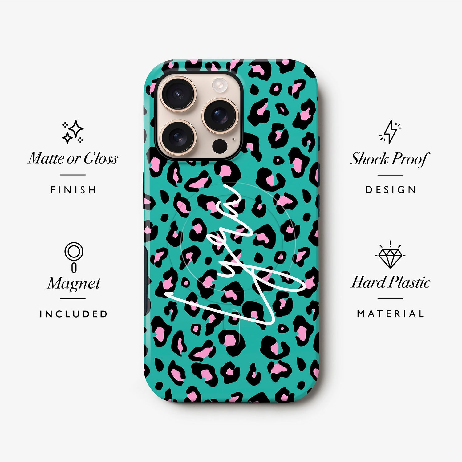 Custom Micro Leopard Print Magsafe Case Phone Case