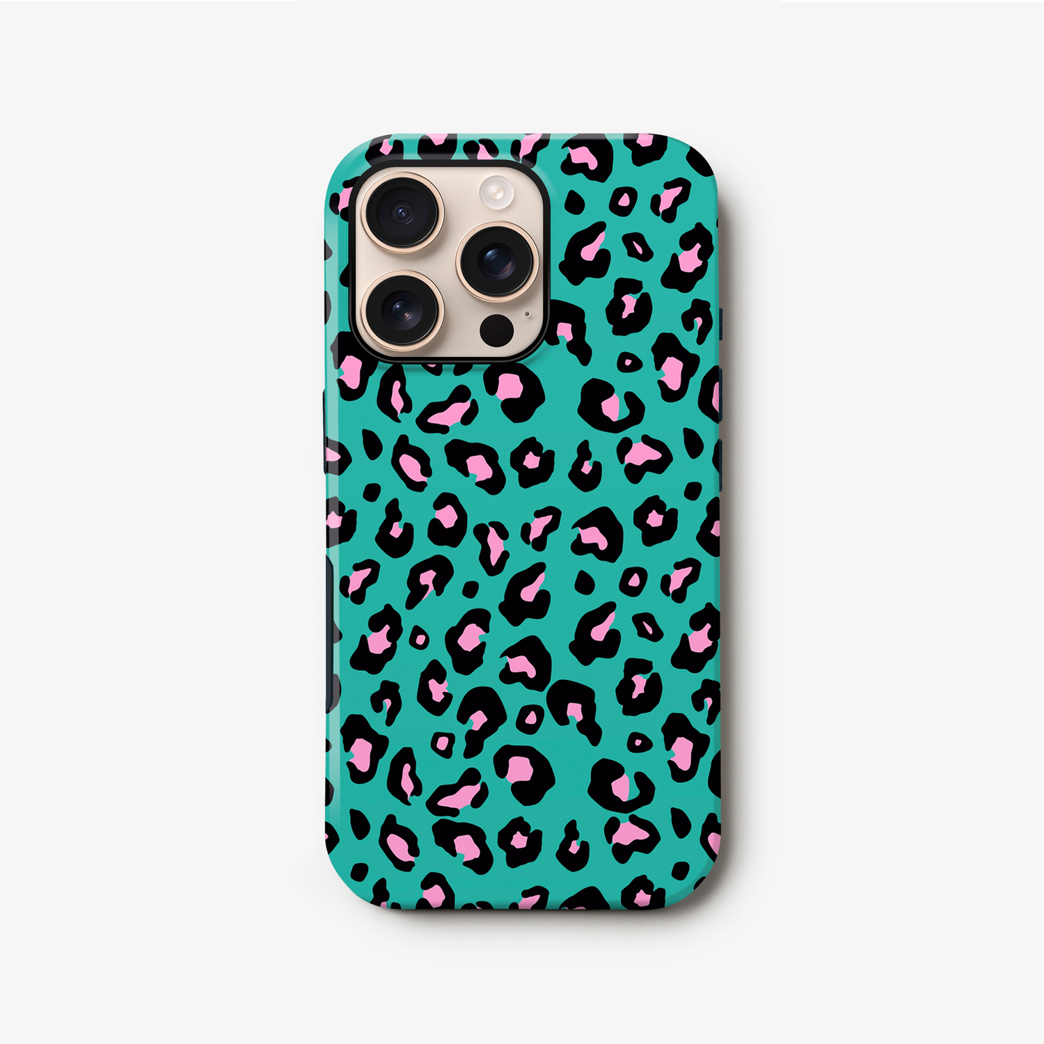 Blue and Pink Micro Leopard Print Phone Case iPhone 16 Phone Case