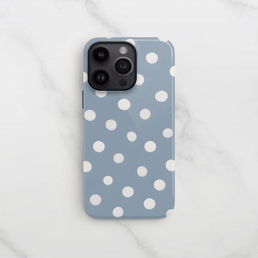 Muted Blue Polka Dot Phone Case