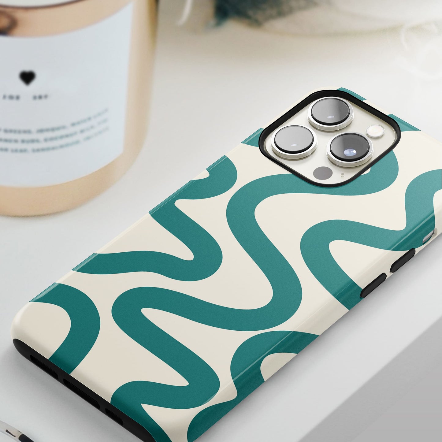 Personalised Abstract Wavy Blue Pattern Case  Phone Case