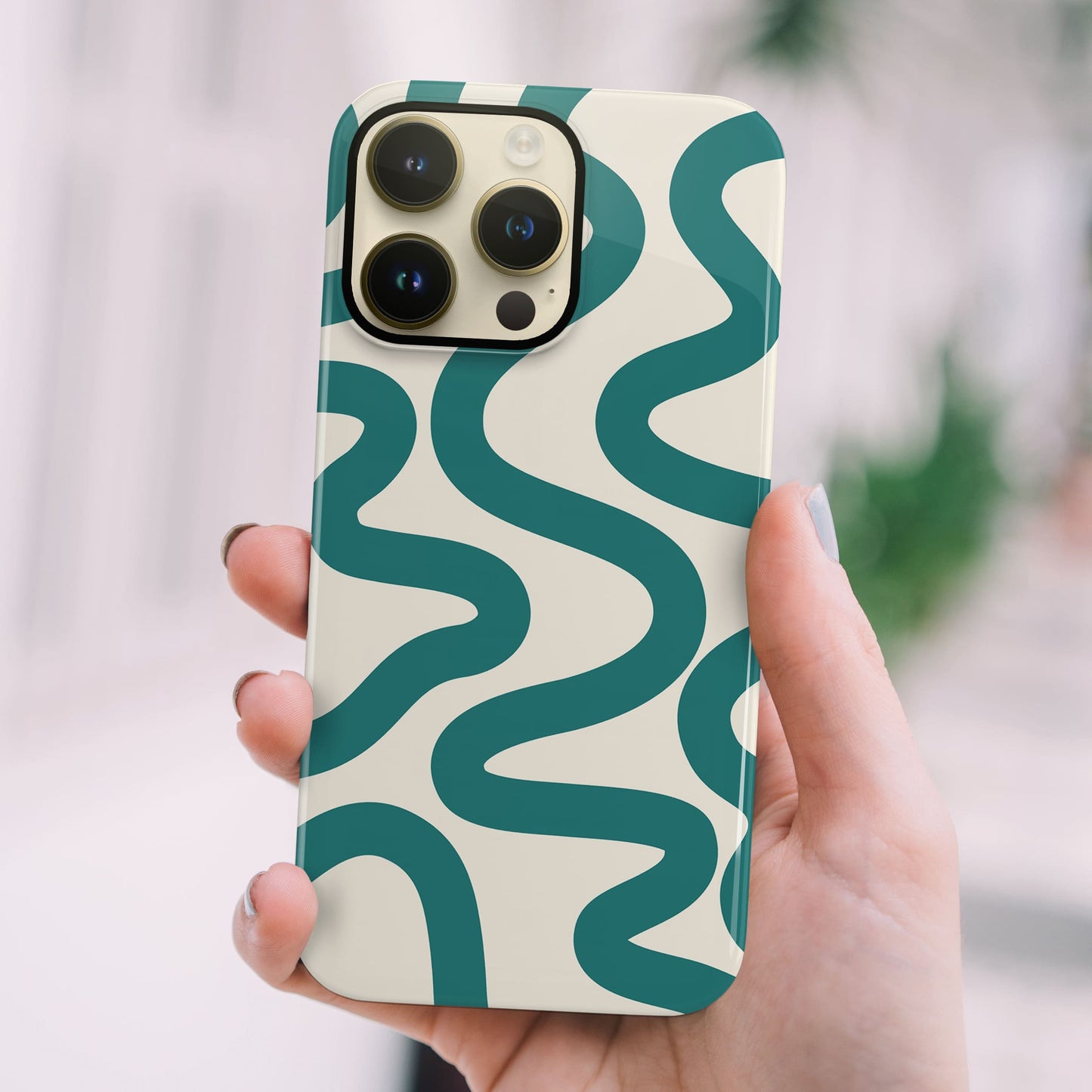 Personalised Abstract Wavy Blue Pattern Case  Phone Case