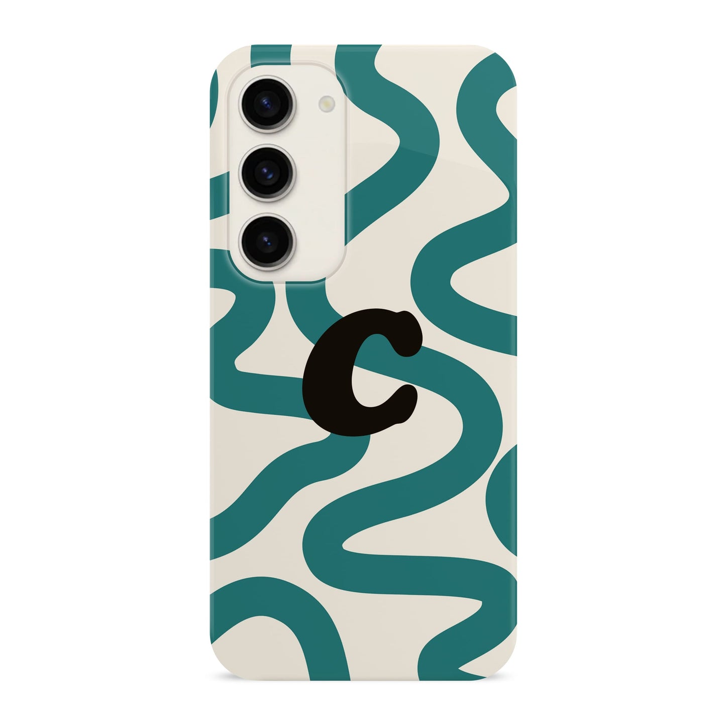 Personalised Abstract Wavy Blue Pattern Case Samsung Galaxy S23 Phone Case