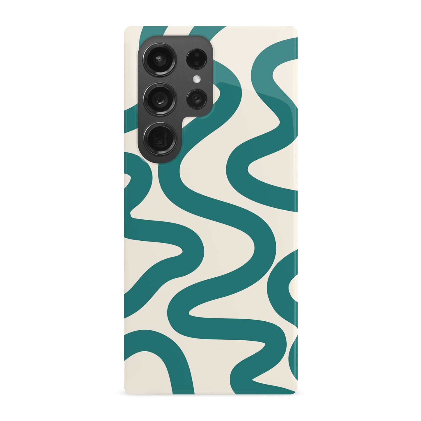 Abstract Wavy Blue Pattern Case Samsung Galaxy S23 Ultra Phone Case