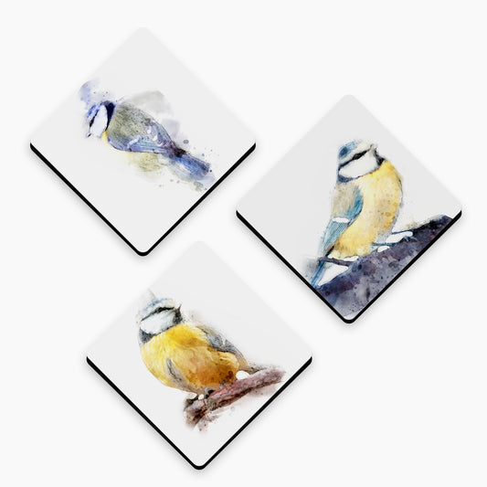 Blue Tit Bird Art Fridge Magnet Gift Set  Magnet