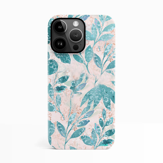 Vintage Blue Floral Print Case iPhone 14 Phone Case