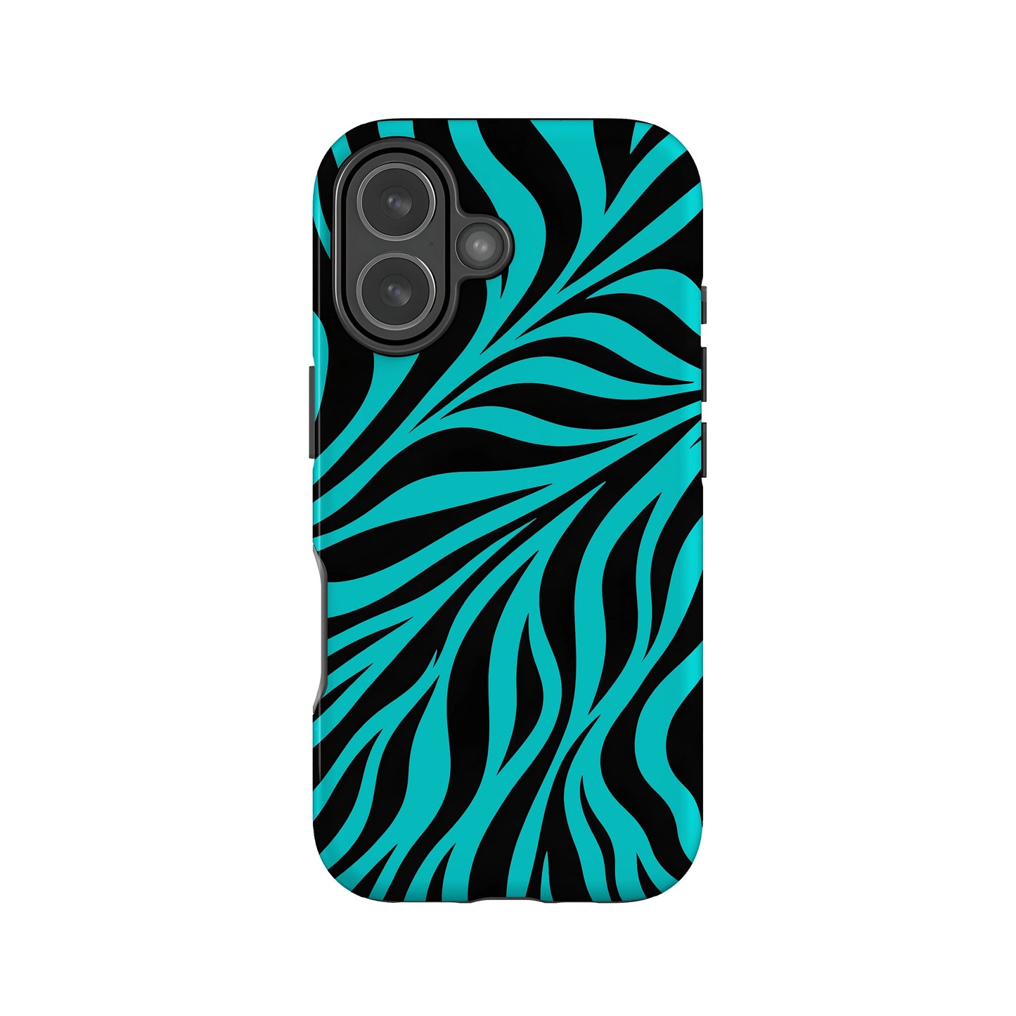 Blue Zebra Print Case iPhone 17 Phone Case