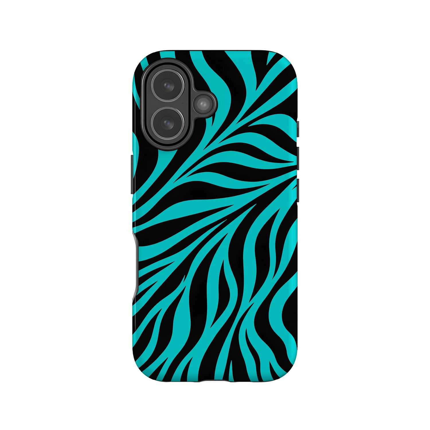 Blue Zebra Print Case iPhone 17 Phone Case