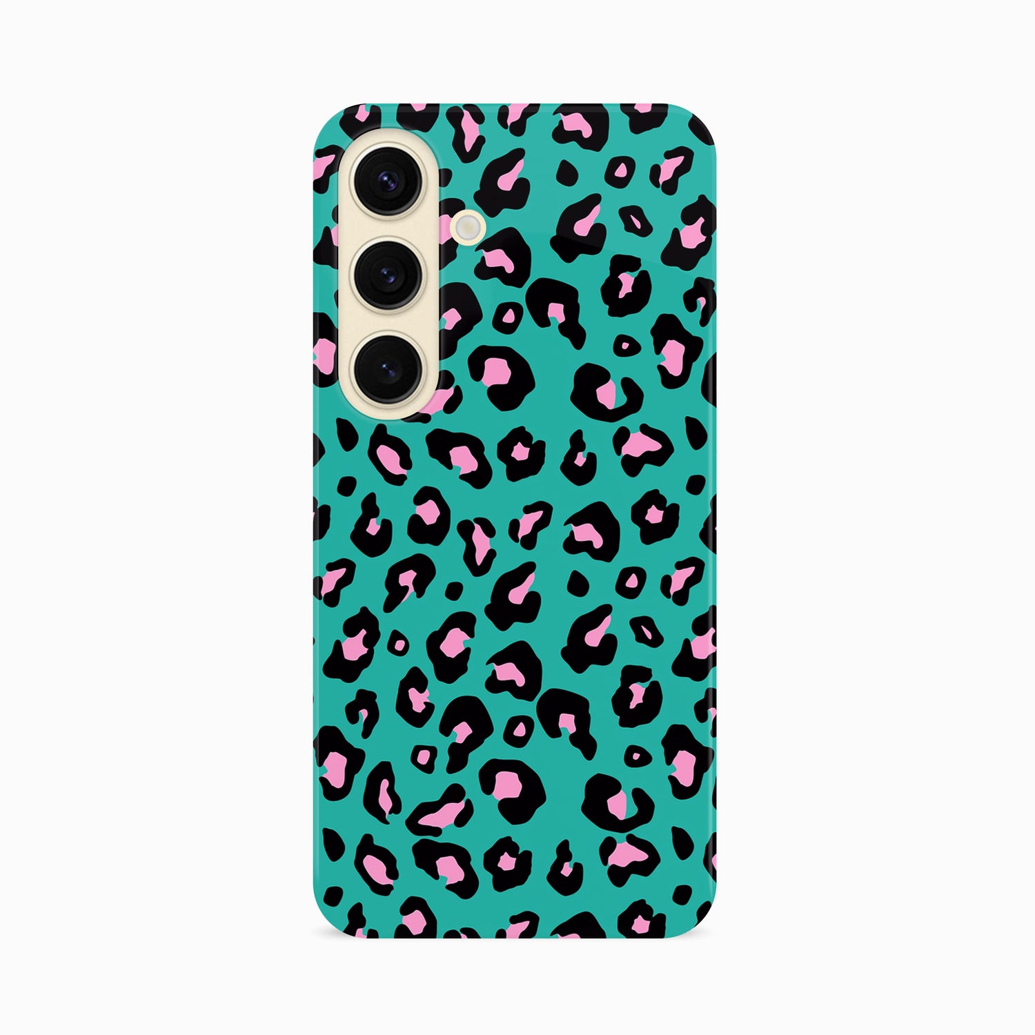 Blue and Pink Micro Leopard Print Phone Case Samsung Galaxy S24 Phone Case