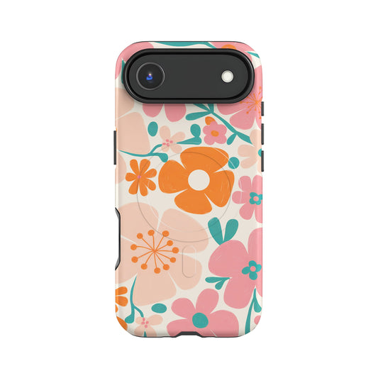 Orange Boho Floral Magsafe Case