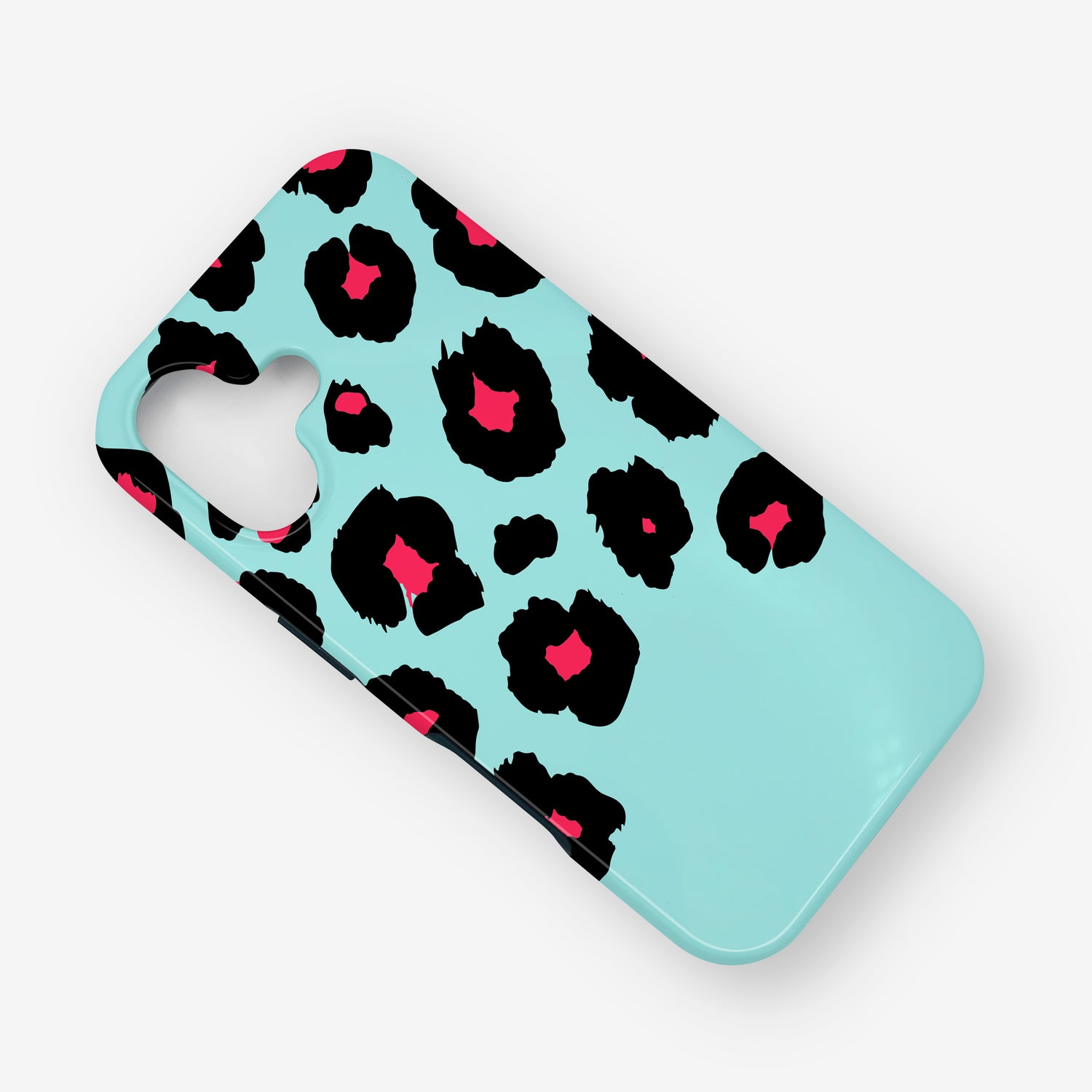 Blue & Red Custom Leopard Print Case Phone Case
