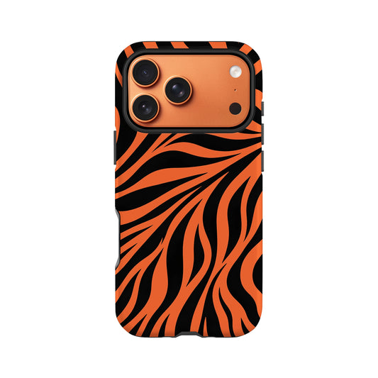 Orange Zebra Print Case iPhone 17 Pro Phone Case