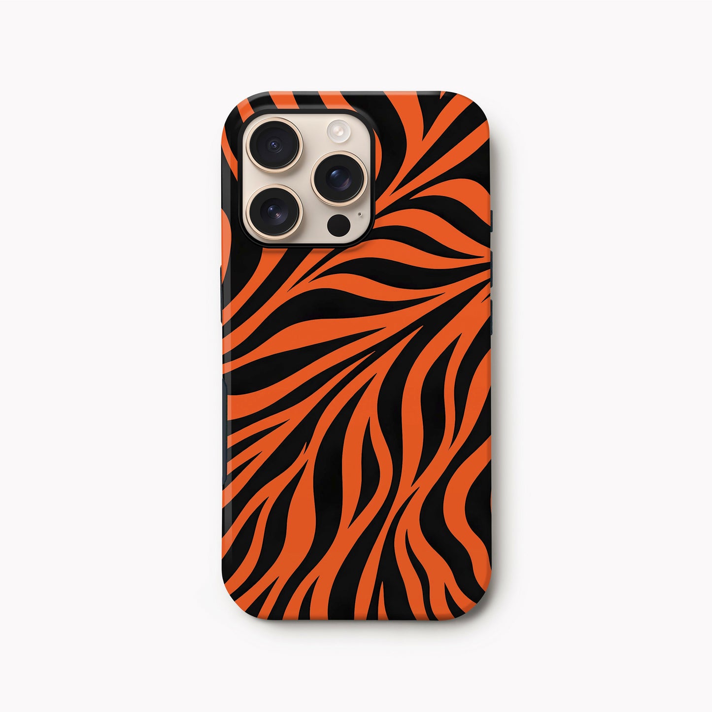 Orange Zebra Print Case iPhone 16 Pro Phone Case