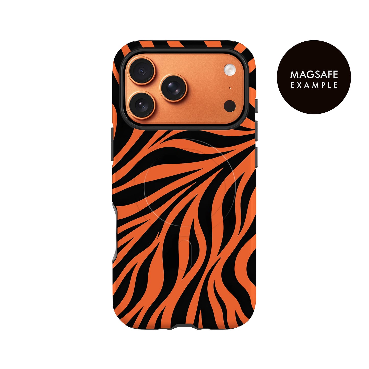 Orange Zebra Print Case Phone Case