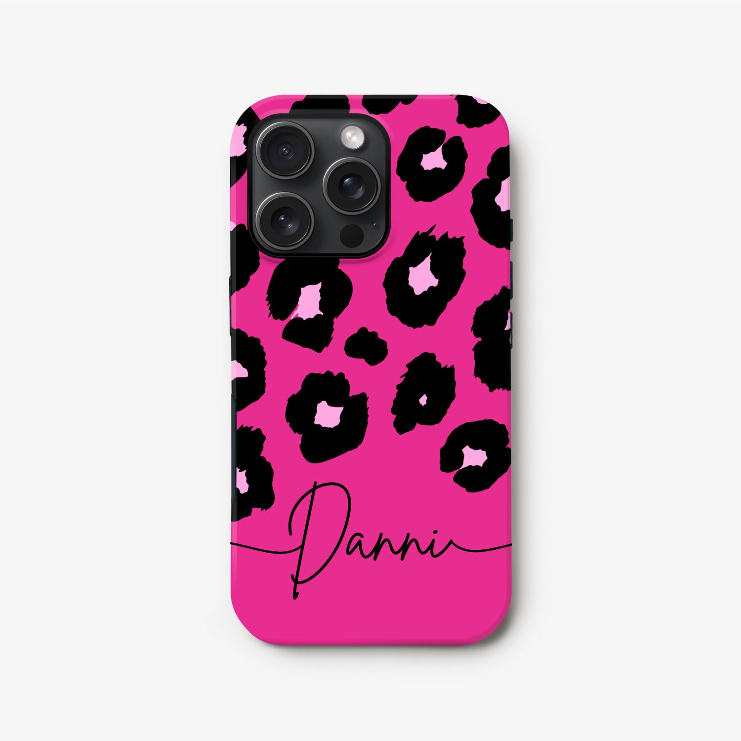 Bold Pink Custom Leopard Spot Print Case iPhone 16 Phone Case