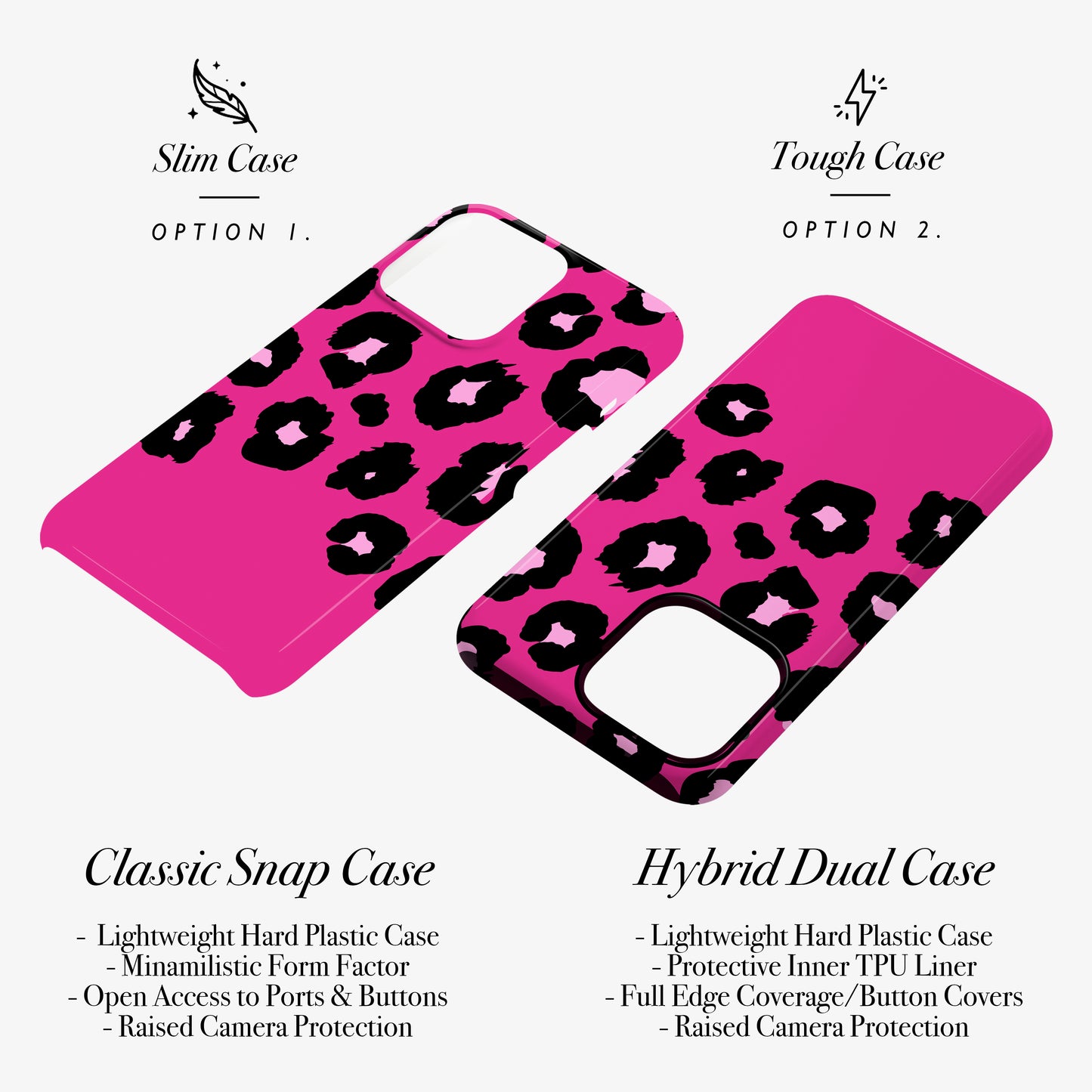 Bold Pink Custom Leopard Spot Print Case Phone Case