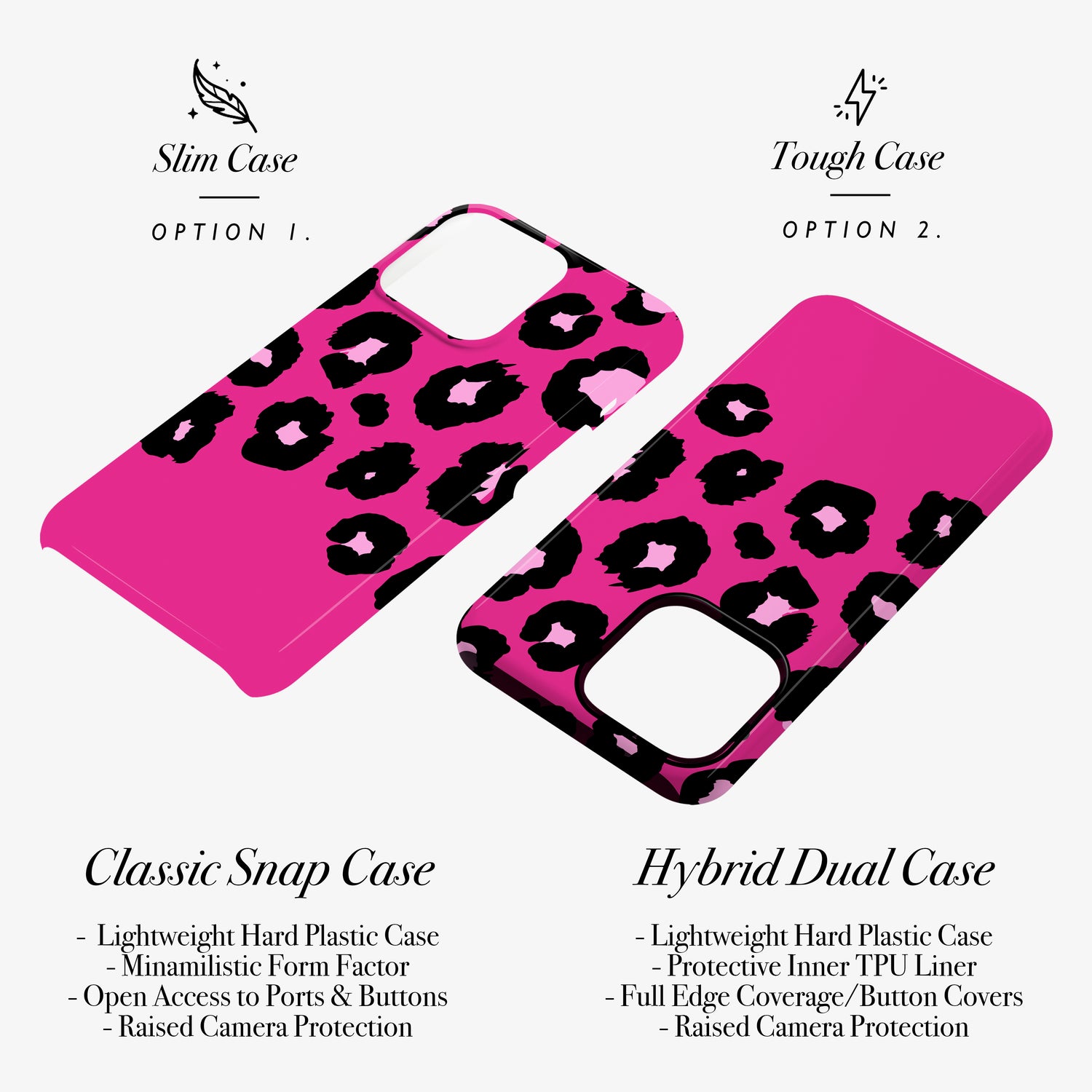 Bold Pink Custom Leopard Spot Print Case Phone Case