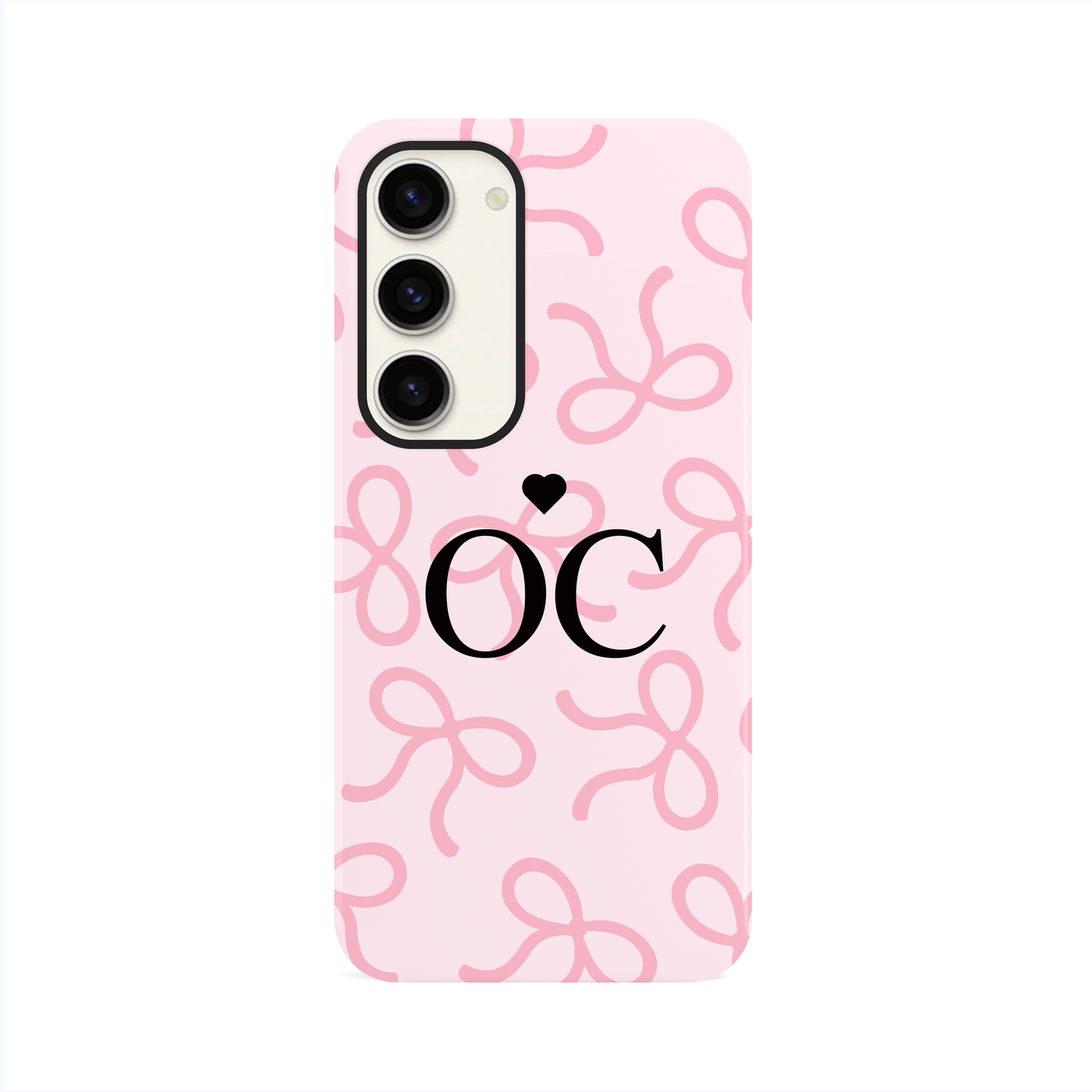 Personalised Baby Pink Bow Pattern Case Phone Case