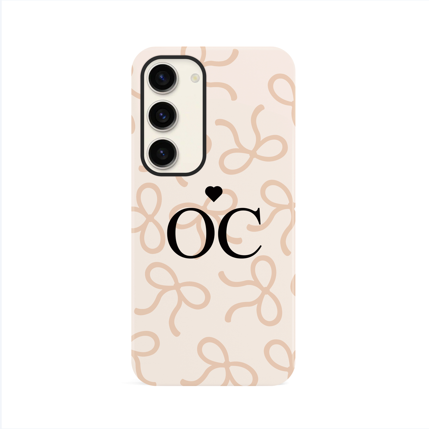 Personalised Beige Bow Pattern Case Phone Case