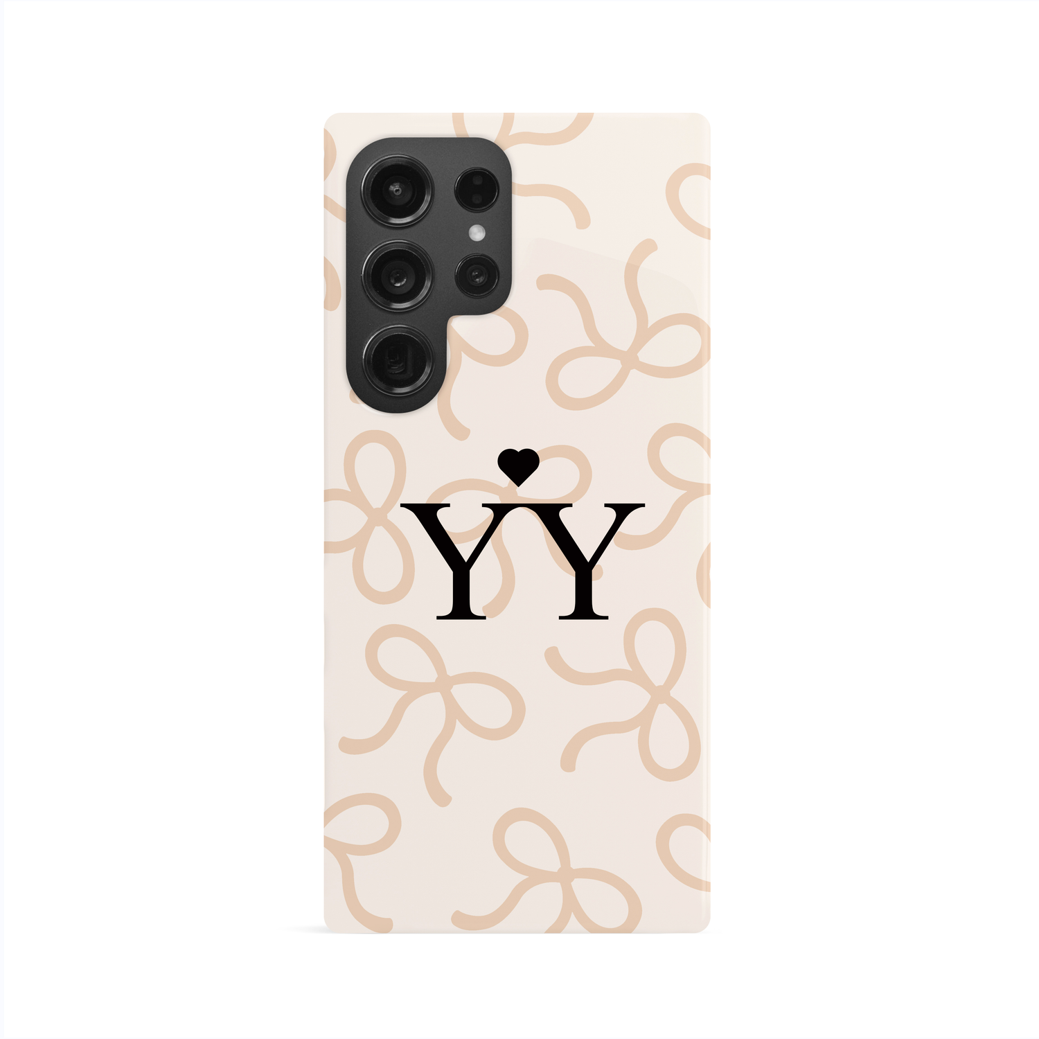 Personalised Beige Bow Pattern Case Phone Case