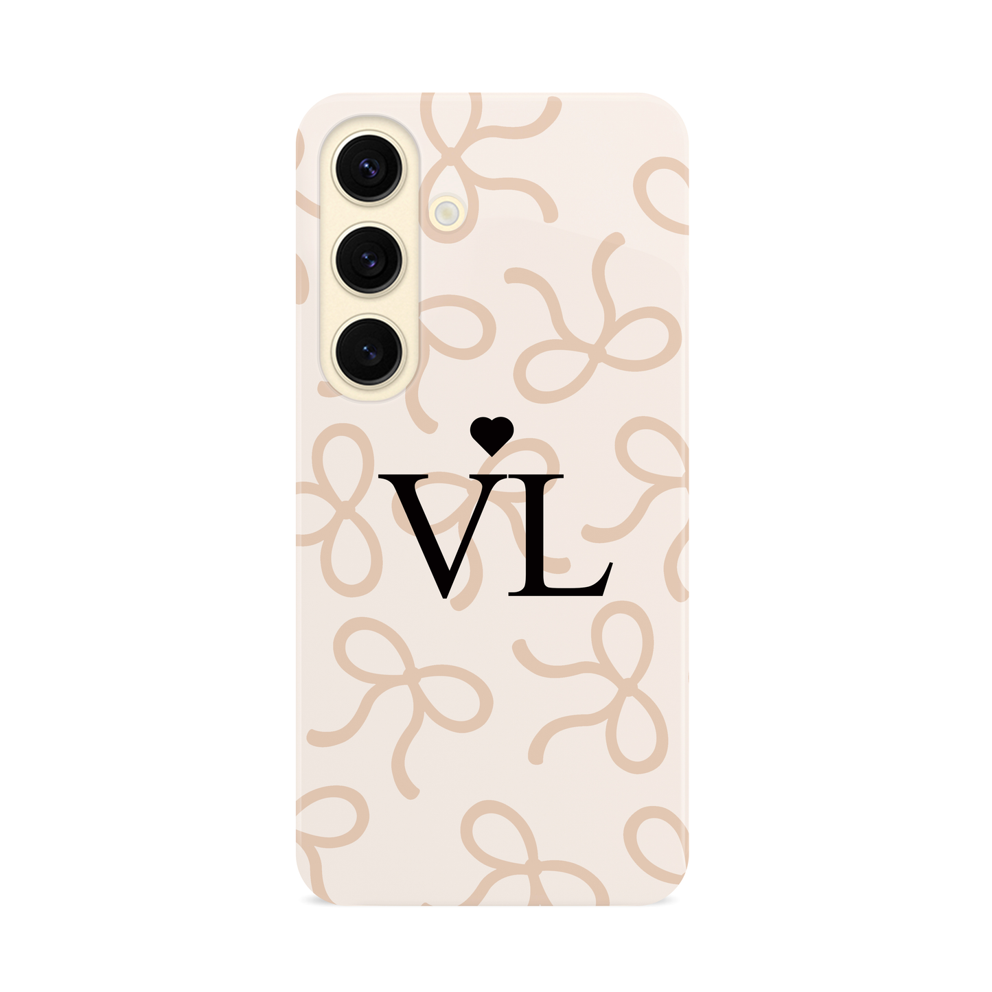 Personalised Beige Bow Pattern Case Phone Case