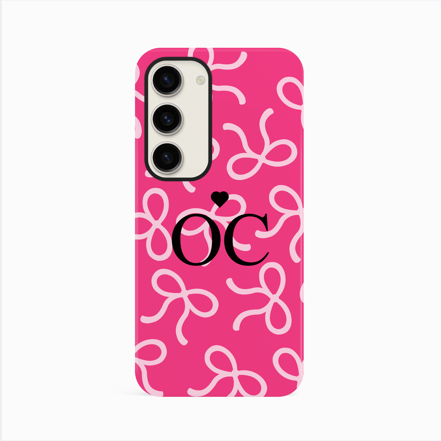 Personalised Hot Pink Bow Pattern Case Phone Case