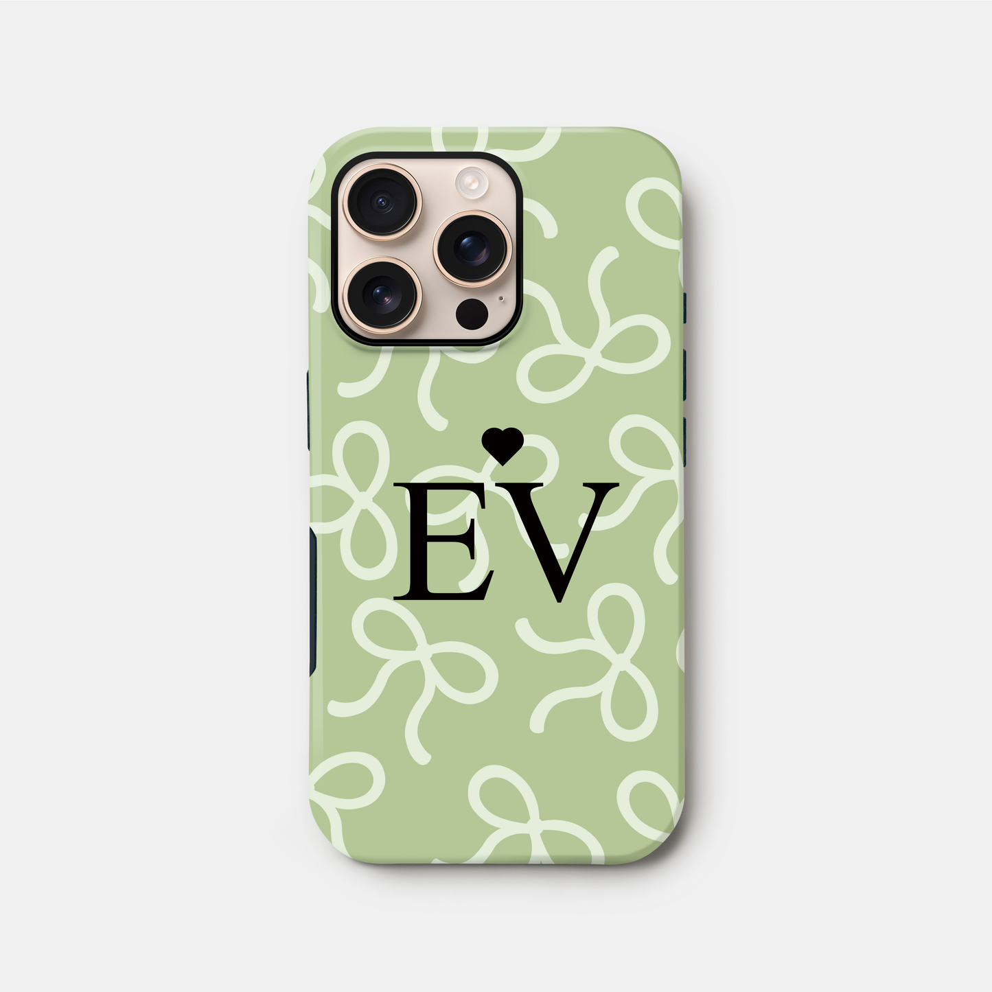 Personalised Green Bow Pattern Case Phone Case